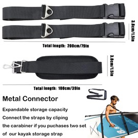 FGen Sup Carry Strap, Surfboard Carry Strap, Heavy Duty, Adjustable Surfboard Strap Accessories for Stand Up Paddle Boards, SUP, Longboards, Kayaks