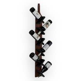Wooden Mallet Dakota® Wall Mounted 6 Bottle Wine Rack in Mahogany & Black Finish