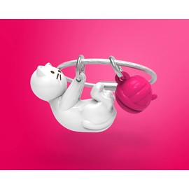 O meta[l]morphose Metalorphose MTM139-02 Rainbow Pastel Keyring White One Size, White, Modern