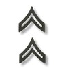 Army Chevron: Corporal: CPL - black metal