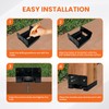 10PCS 6x6 Post Base for Concrete Heavy Duty Black E-Coated