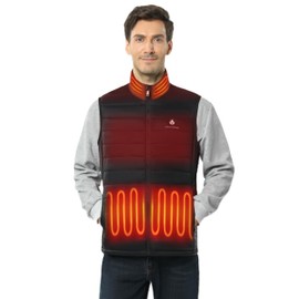 Thermo Beast Heated Vest for Men with Battery Pack included, 4-Zone Electric Heating, Rechargeable Lightweight Work Vest (US, Alpha, 3X-Large, Regular, Regular, Black)