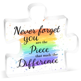 Coworker Leaving Gifts for Women, Employee Appreciation Gifts Ideas, Farewell Present for Coworkers, Retirement Plaque, Birthday Thanksgiving Christmas Acrylic Puzzle Desk Decor Presents 3.93 Inch