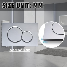 PureHaven Dual Flush Actuator Plate for Wall Hung Toilet tank, Compatible with Geberit Sigma01 115.770.21.5 Hidden Water Tank Panel with Dual Flush Buttons, Durable Plastic Flush Plate(Plated)