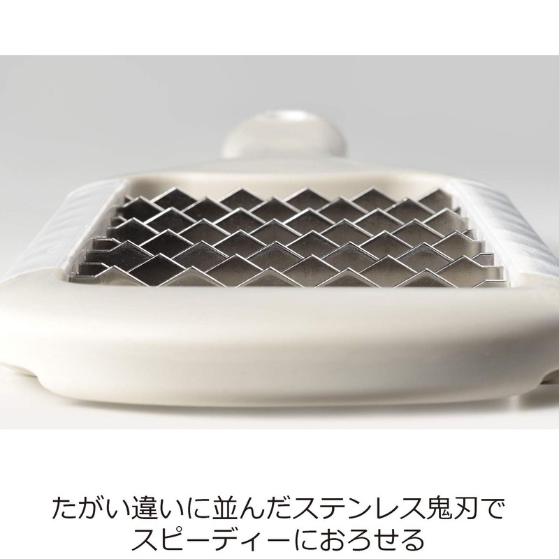 Oaks Leye LS1530 Zakuzaku Stainless Steel Grater, White, Made in