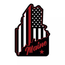 RetroPlanet Maine Supports Firefighters Die Cut Vinyl Sticker