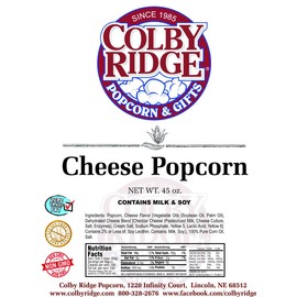 Cheese Popped Popcorn 45 Ounces (Bulk 5 Gal. 80 Cups)