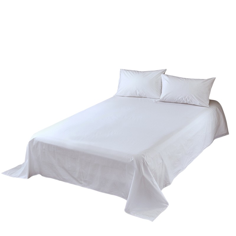Flat Sheet Double 100% Cotton 220x250cm Fitted Sheet Bed Sheet