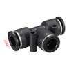 sourcing map Plastic Tee Push to Connect Tube Fittings 10mm