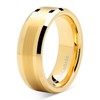 8mm Men's Tungsten Carbide Ring Wedding Band 14k Gold Plated