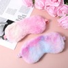 2 Pcs Plush Eye Mask Soft Sleeping Blindfold Eye Cover