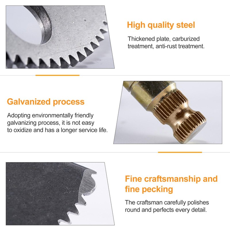 Scooter Starter Shaft Set, Pinion/Driver/Spring and Kickstarter Roller, Zinc Process,