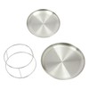DYNAMI 2-Tier Seafood Tower Set,2pcs Thickened Stainless Steel Seafood Tray(10in+8in)