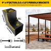 DEVALLEY 2-Way Pergola Brackets Kit, DIY L-Shaped Woodwork Brackets for