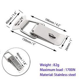 Stainless Steel Spring Toggle Latch Wooden Box Toolbox Draw Latch Industrial Luggage Hardware Buckle