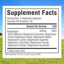 Innate Vitality Complejo de magnesio 10 en 1 960 mg, 420 mg de magnesio elemental por porción, con glicinato de magnesio, citrato, malato y más, sueño