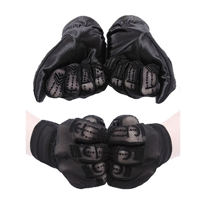 Henna Gloves Womens Goth Lolita Accessory Mesh Gloves with Velvet