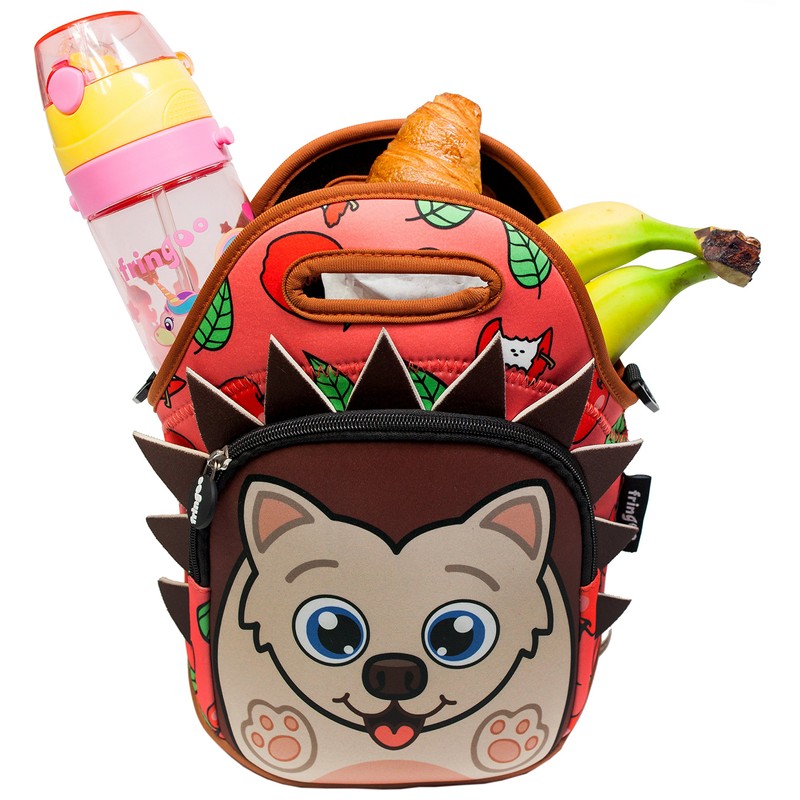 Fringoo® Kids Lunch Bag Neoprene Thermal Insulated Zipped Pocket Shoulder
