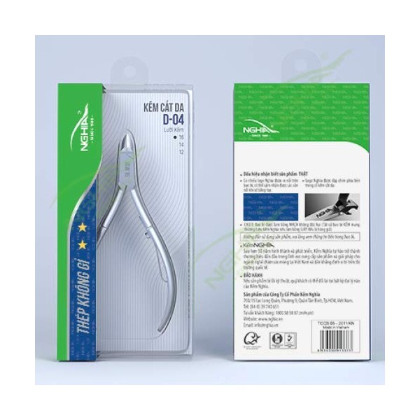 NGHIA Cuticle Nippers 16 jaw (6.5mm) - Many Type #D-01 to #D-05 (#D-04)