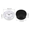 PATIKIL Waterproof Bathroom Clock Mini Round Wall Clock with Suction