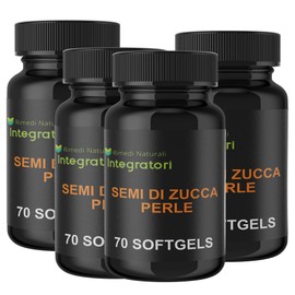 Semi Di Zucca 280 Perle | Softgels con Olio Spremuto a Freddo ricco in Acido Linoleico Oleico Omega 3-6-9 - Una Softgel al Giorno