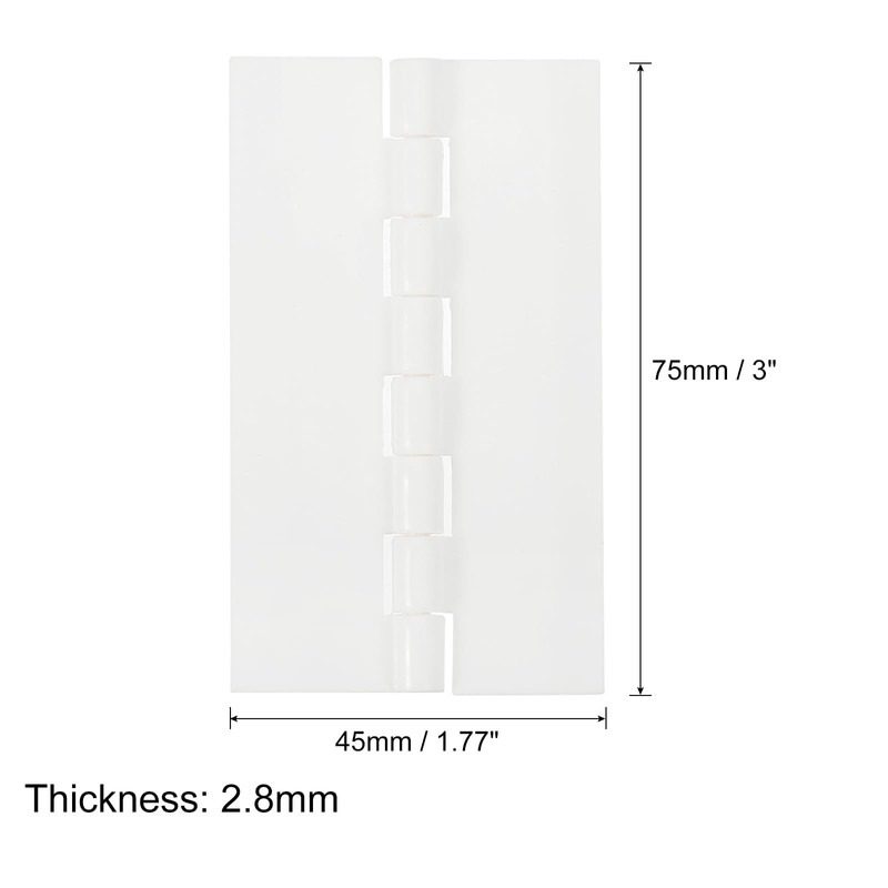 QUARKZMAN Pack of 2 Acrylic Hinges, 3 x 1.77 Inch