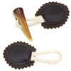 6 Sets Pu Leather Sew-On Toggles Closure with Resin Horn