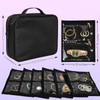 GSXRB Waterproof Anti-Tarnish Jewelry Organizer for Travel - Large Capacity