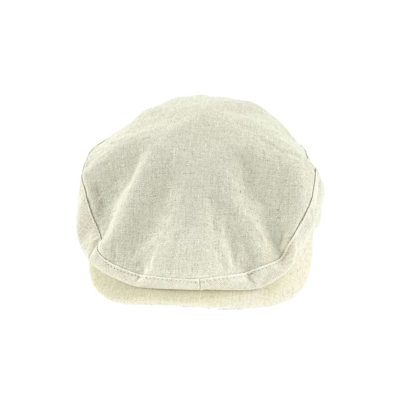 Thingimijigs Men's Lightweight Linen Blend Classic Flat Cap Summer Hat
