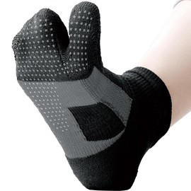 Alphax Foot Support, Core Socks, Tabi Type, Socks, Hapilabo Core Learning Foot Support, Black, 9.8 - 10.6 inches (25.0 - 27.0 cm), Made in Japan