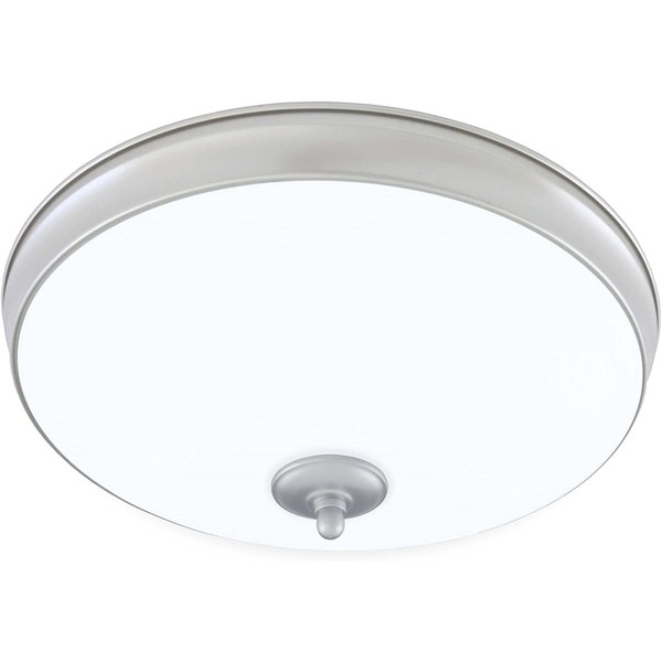 Good Earth Lighting Legacy 19-inch LED Flush Mount Ceiling Light - Equivalent to (3) 60W Incandescent Bulbs - 3000K Bright White - Dimmable - 50,000 Hours Lamp Life - Energy Star - Brushed Nickel