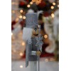 14 inches Handmade Christmas Nutcracker Traditional Decoration Silver Sparklers