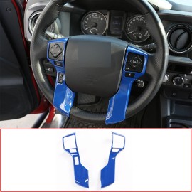 carmotion88 Blue Steering Wheel Button Frame Trim Decorate Cover For Toyota Tacoma 2016-2022