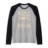 Rhino Build Tough Like A Rhino Animal Raglan Baseball Tee