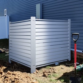 Elevens 48" W X 48" H Outdoor Privacy Fence Panels for Air Conditioner and Trash Can, Vinyl Privacy Fence/Screen Kit (2 Panels-White)