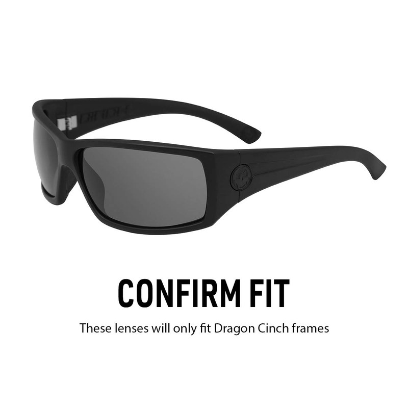 IKON LENSES Replacement Lenses For Dragon Cinch Sunglasses (Polarized) (Black)