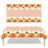 Orielis Plastic Thanksgiving Tablecloths 2 Pack - Fall Table Cloth