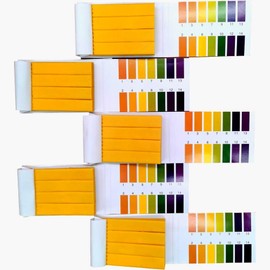 Jimitop pH Test Strips,5 Packs of 400 Strips pH 1-14 Test Paper,for Urine,Saliva,Drinking Water,Pool,Spa,Soap,Fish Tank and Liquids,yellow,2*3 inch