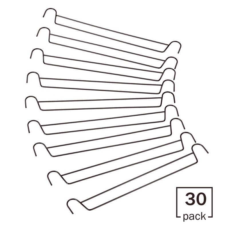 Pant Hangers for Rolling Pants Trolley 30 PCS, Bronze (Only