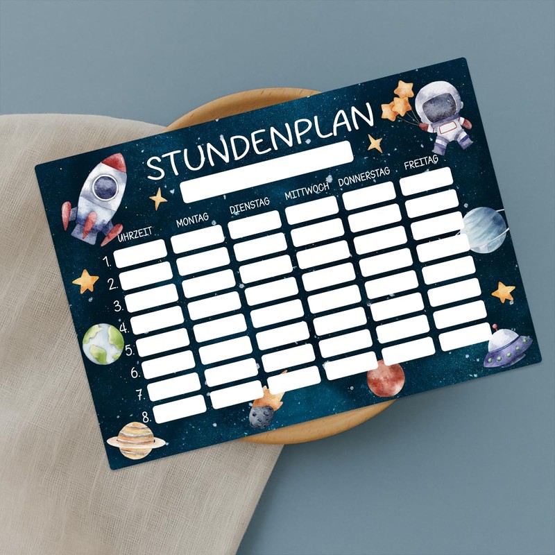 JOYEASE Space timetable wipe clean magnetic including pen - timetable