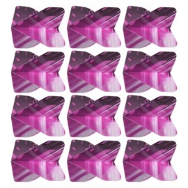 YOKIVE 12 Pcs Dart Flights, Outdoor Standard Darts Accessory Replacements Parts Thick Stripe Style | Soft Tips Steel Tips (Black, Pink)