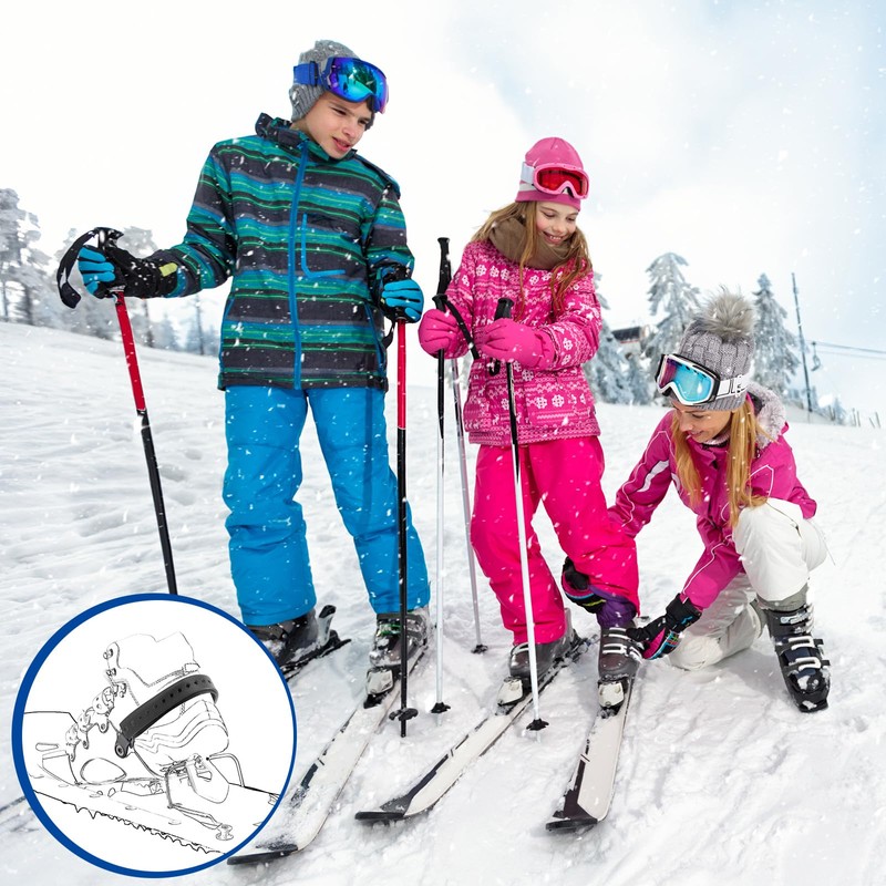Vincreem 4 Pack 18" Classic Snowshoe Strap Kit Black Multipurpose
