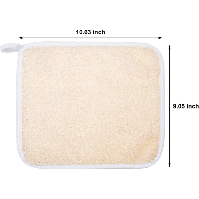 Toallas Exfoliantes de Nailon Tatuo 10 Paquetes - Borde Blanco