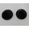 Pair of Zim's 12mm Round Black Flat Plastic Sew-On Safety