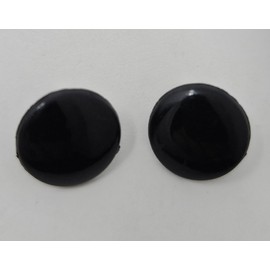 Pair of Zim's 12mm Round Black Flat Plastic Sew-On Safety Eyes for Craft Amigurumi Dolls or Puppets (Pack of 10)