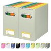 BALEINE File Organizer Box, Cardboard File Folder Organizer with Handle