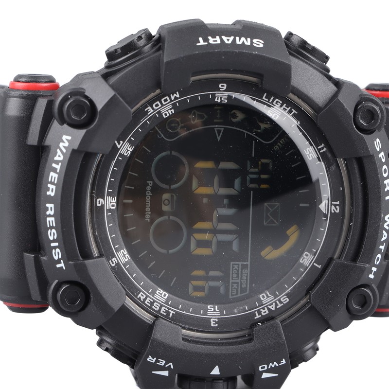 Men Digital Watch LED Backlight Multi Functional Water Resistant Watch