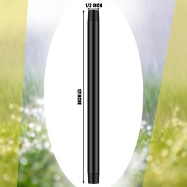 Yaomiao 10 Pcs Sprinkler Head Pipe Riser Extension 1/2 Inch MPT PVC Double Male Pipe Thread Sprinkler Riser for Lawn Irrigation System Automatic Irrigation Connector Raised Pipe (12 Inch)