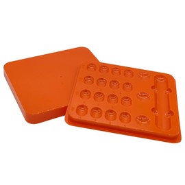 Dental Large Palette with Cover 19 Slot Dental Resin Shading Box Dental Lab Equipment Mixing Plate