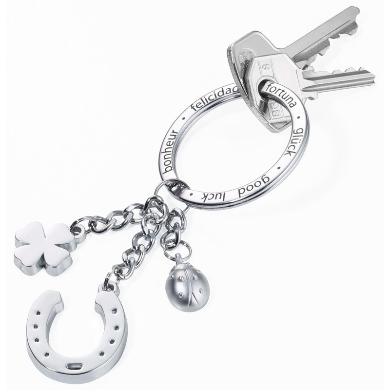 TROIKA Key Ring, Good Luck Blinger, Horseshoe TR-KR16-11/CH Keychain